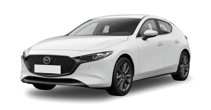 Renting Coches Mazda 3 2.5 e-SKYACTIV G Centre-Line Arctic White