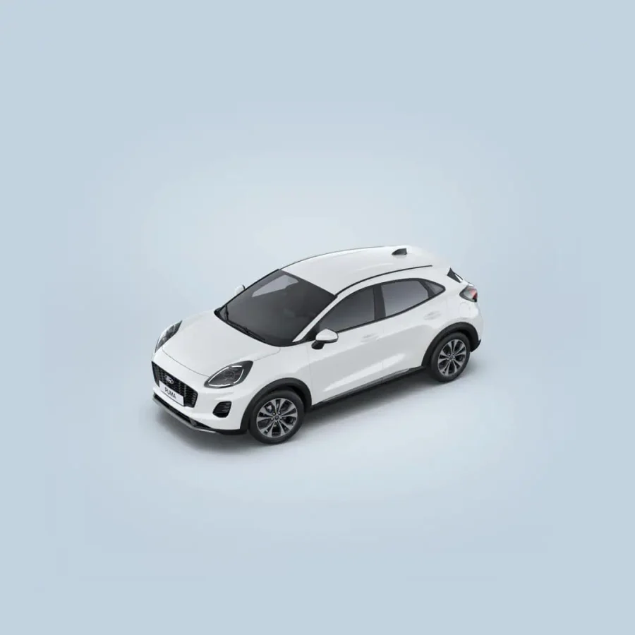 Renting Coches Ford Puma EcoBoost MHEV Titanium Blanco, Gris Cactus