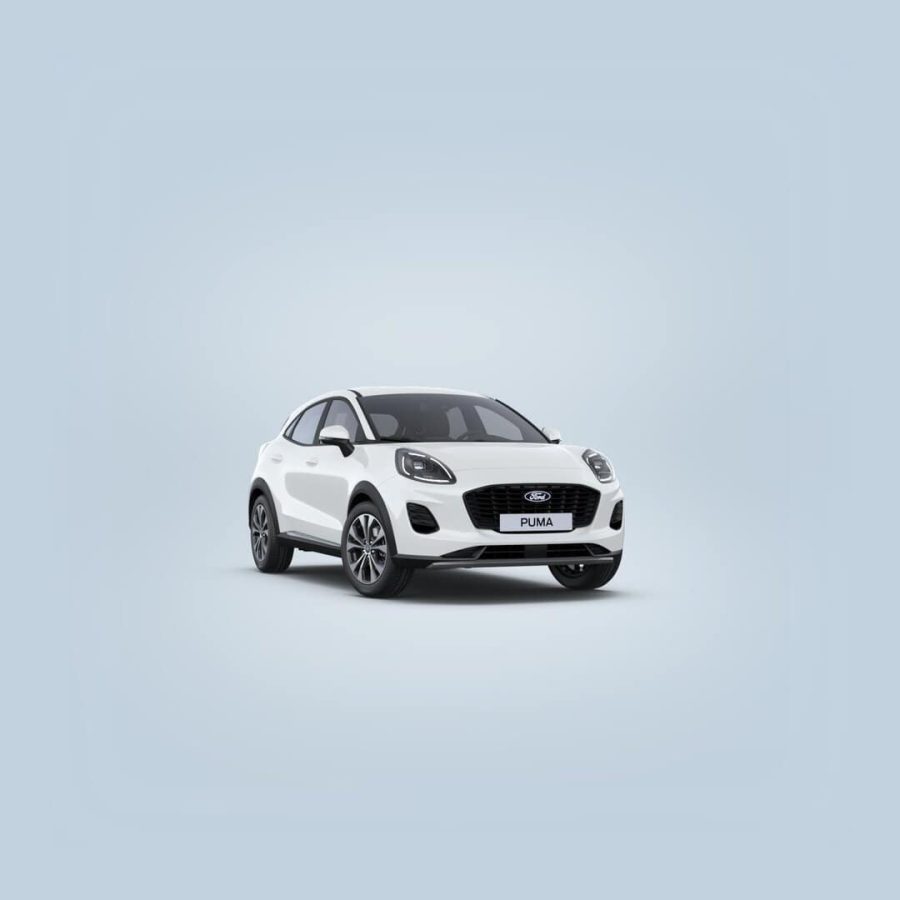 Renting Coches Ford Puma EcoBoost MHEV Titanium Blanco, Gris Cactus