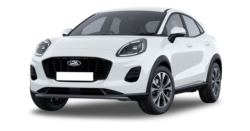 Renting Coches Ford Puma-EcoBoost MHEV Titanium Blanco, Gris Cactus
