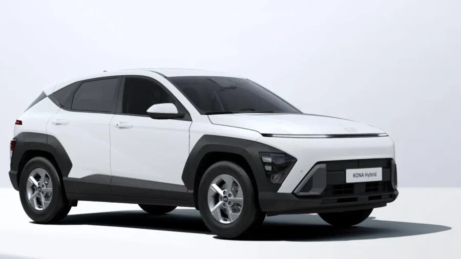 Renting Coches Hyundai Kona HEV 1.6 GDi DT Maxx Atlas White, Ecotronic Gray