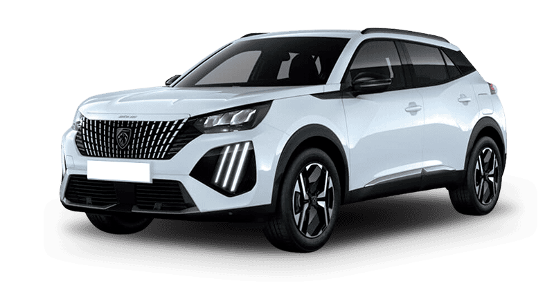 Renting Coches Peugeot 2008-Hybrid Allure 110 eDCS6 Blanco Okenite