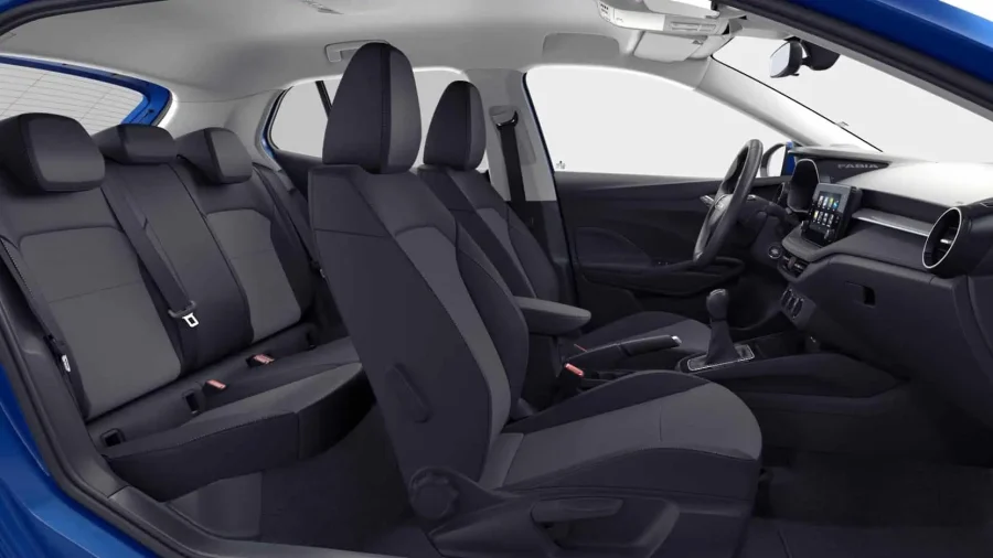 Renting Coches Skoda Fabia 1.0 MPI Selection Azul, Blanco