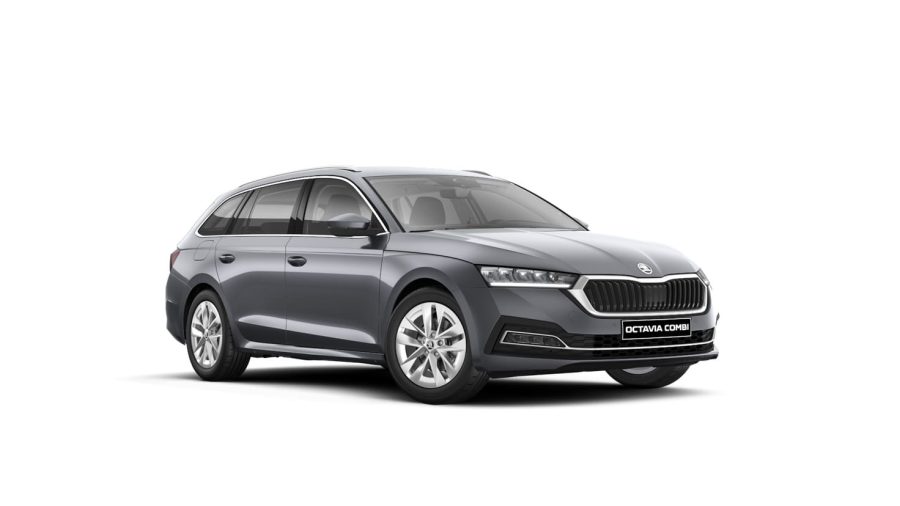 Renting Coches Skoda OCTAVIA Combi 2.0 TDI DSG Selection Gris Graphito, Blanco Luna