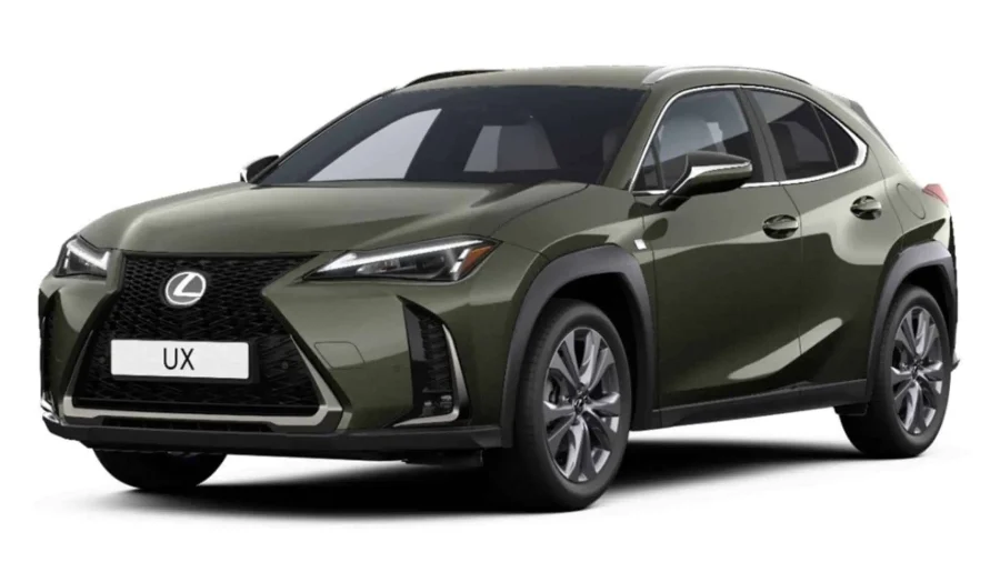 Renting Coches Lexus UX 300h F Sport Legend Verde Oliva, Gris Berlín, Titanium, Negro Graphite, Blanco Nova, Azul Eléctrico, Copper Petra