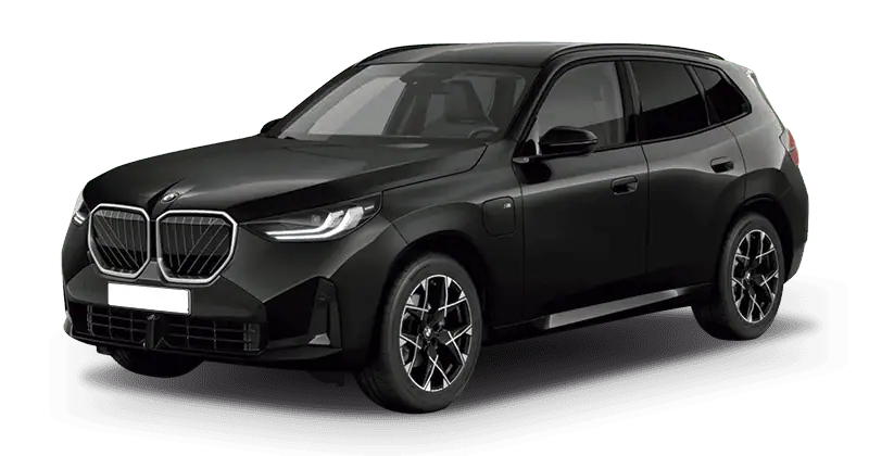 Renting Coches BMW X3 30e xDrive M Sport Black Sapphire, Arctic Race Blue