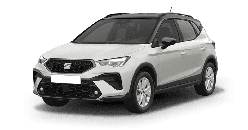 Renting Coches Seat Arona-1.0 TSI Start & Stop Style+ Blanco / Techo Negro