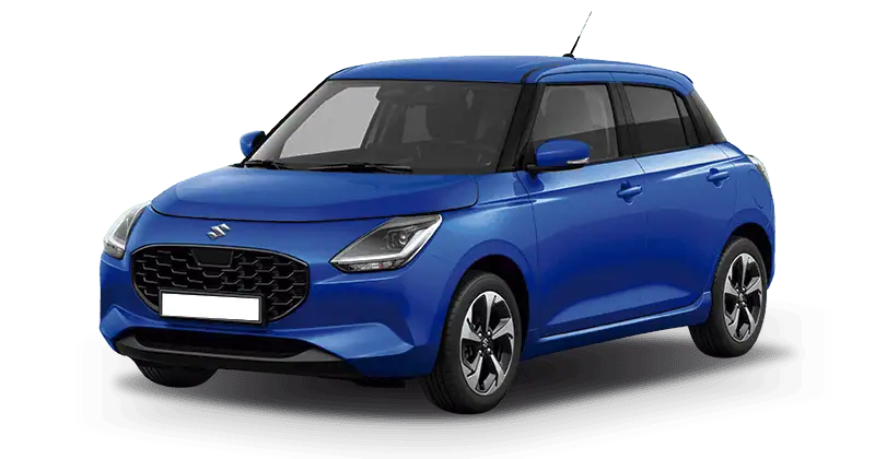 Renting Coches Suzuki Swift 1.2 S2 MHEV Azul Frontier, Rojo Burning
