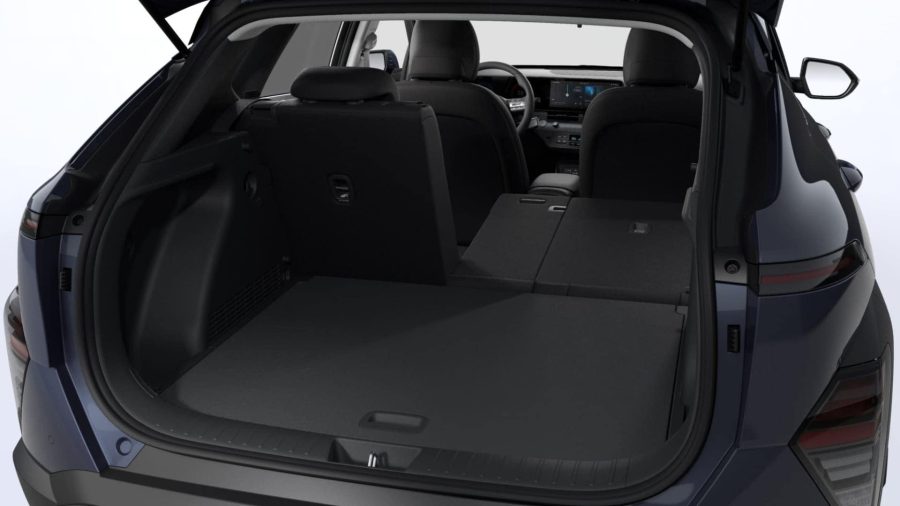 Renting Coches Hyundai Kona 1.6 GDi HEV DT Maxx Denim Blue, Atlas White