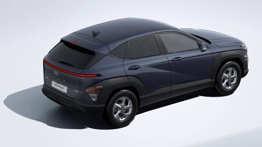 Renting Coches Hyundai Kona 1.6 GDi HEV DT Maxx Denim Blue, Atlas White