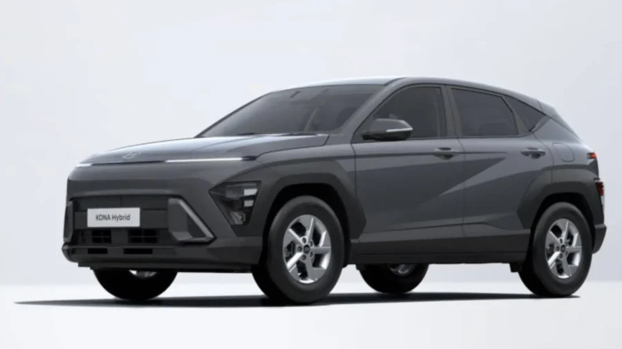 Renting Coches Hyundai Kona HEV 1.6 GDi DT Maxx Ecotronic Gray, Atlas White
