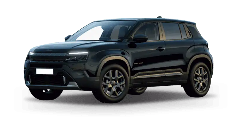 Renting Coches Jeep Avenger-1.2 Ehybrid Altitude Negro Volcano, Gris Storm