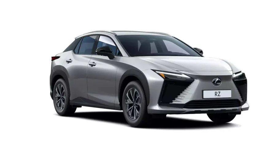 Renting Coches Lexus RZ 350e e-Premium Efficiency Iridio Sonic, Gris Berlin, Blanco Perla