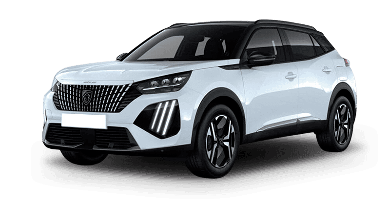 Renting Coches Peugeot 2008-GT Hybrid 145 eDCS6 Blanco Okenite