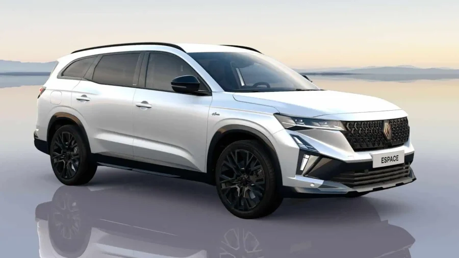 Renting Coches Renault Espace E-Tech Full Hybrid Esp. Alpine Blanco Nacarado, Gris Baltico