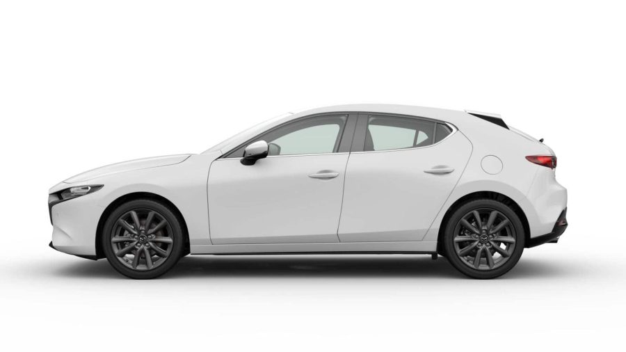 Renting Coches Mazda 3 2.5L e-SYACTIV G MHEV 6AT CENTRE-LINE Artic White, Soul Red Crystal