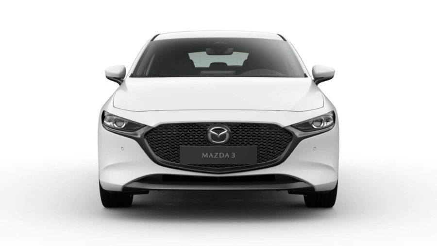 Renting Coches Mazda 3 2.5L e-SYACTIV G MHEV 6AT CENTRE-LINE Artic White, Soul Red Crystal