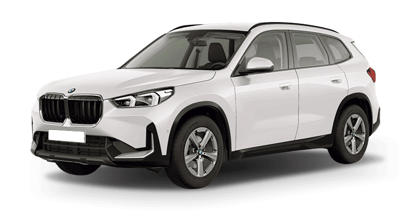Renting Coches BMW X1-sDrive 20d Mineral White, Night Dusk Blue