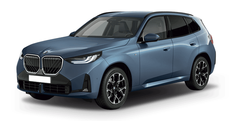 Renting Coches BMW X3-20d xDrive M Sport Arctic Race Blue, Black Sapphire