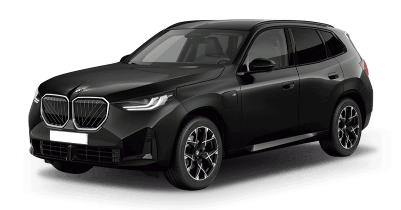 Renting Coches BMW X3-30e xDrive M Sport Black Sapphire, Arctic Race Blue