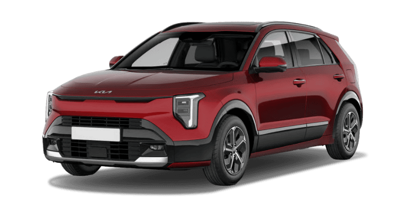 Renting Coches Kia Niro HEV Drive Runway Red, Clear White, Steel Gray, Interstellar Grey, Black