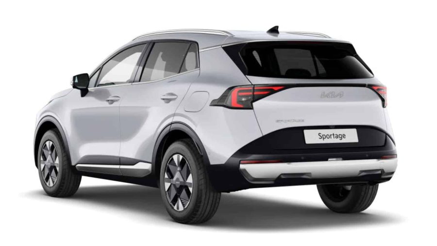 Renting Coches Kia Sportage 1.6 T-GDi HEV Drive 4×2 Deluxe White, Lunar Silver, Dark Penta Metal