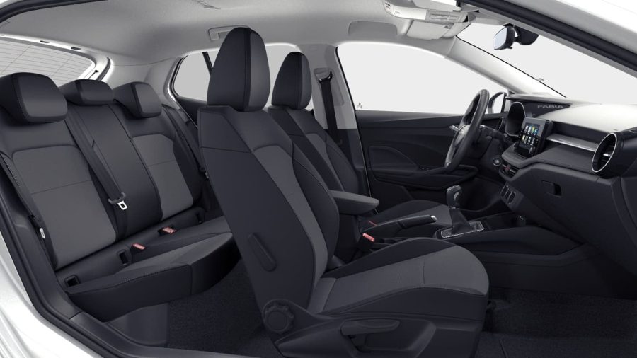 Renting Coches Skoda Fabia 1.0 TSI DSG Selection Blanco Luna, Gris Graphite