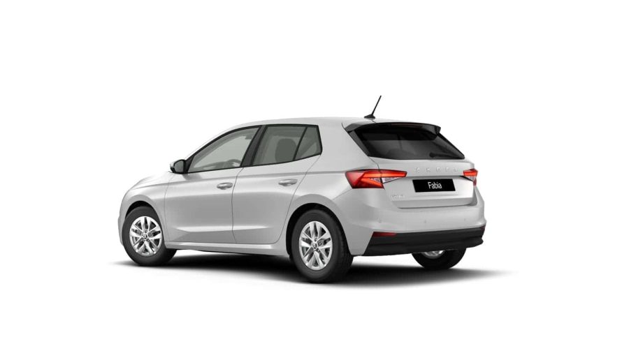 Renting Coches Skoda Fabia 1.0 TSI DSG Selection Blanco Luna, Gris Graphite