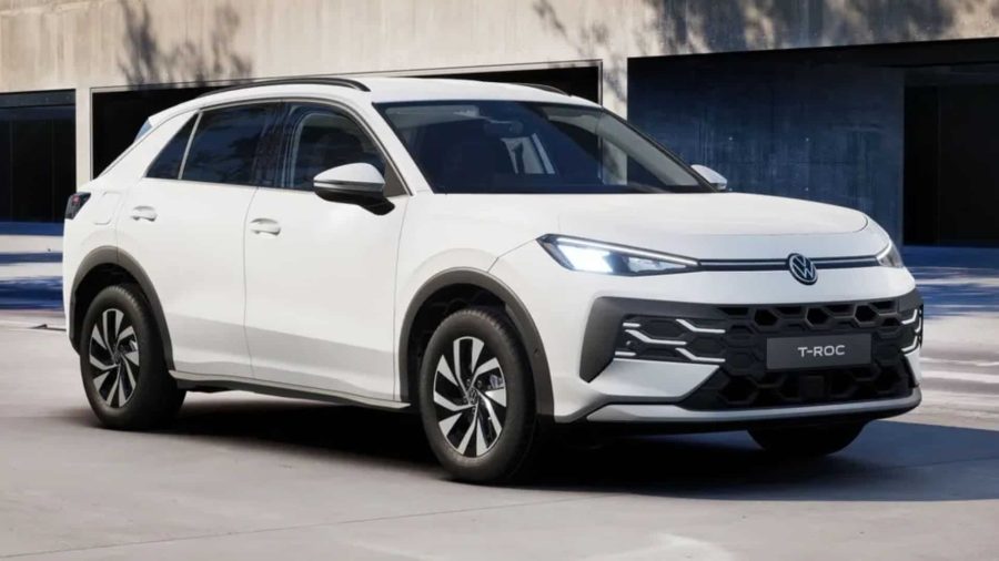 Renting Coches Volkswagen T-Roc MATCH 1.5 eTSI 85kW DSG Blanco Punto, Gris Lobo