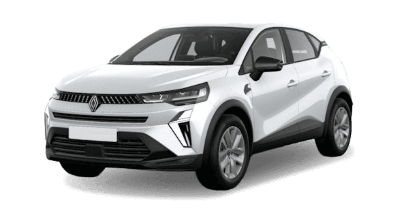 Renting Coches Renault Captur evolut TCe 103kW EDC mild hyb. Blanco Nacarado, Gris Casiopea